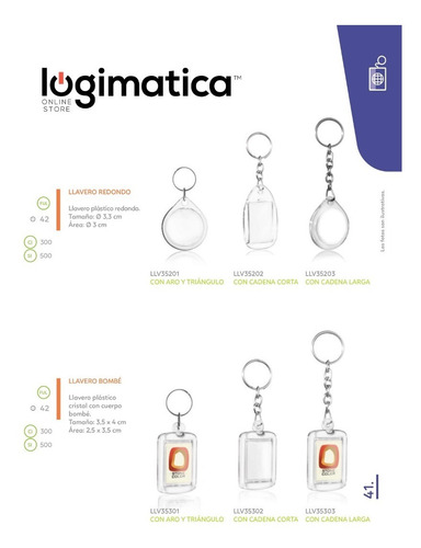 Imagen 3 de 5 de 100 Llaveros Publicitarios Porta Foto Logimatica Bombé