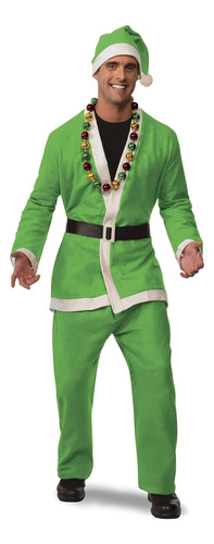 Rubies Clausplay - Traje De Papá Noel Verde Neón Para Hombre