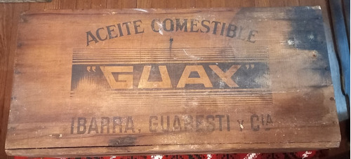 Antiguo Cajón De Aceite Comestible Guay Ibarra,guaresti Cía.