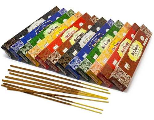 Kit Incenso Darshan Massala Nag Champa 12 Cxas 120 Varetas