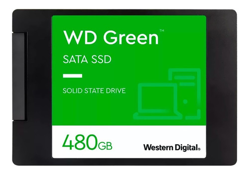 Disco sólido SSD interno Western Digital WD Green WDS480G3G0A 480GB negro