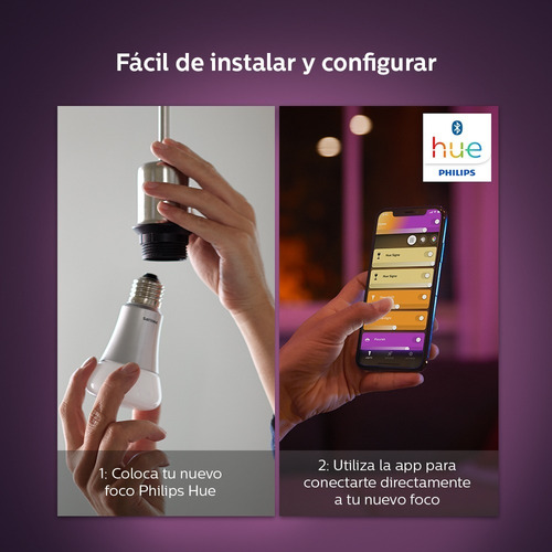 Imagen 7 de 10 de Philips Hue. Hue Bridge + 4 Focos A19 9.5w White & Color