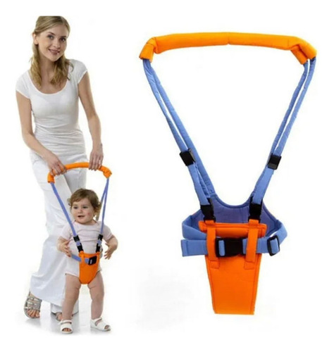 Arnes De Seguridad Andadera Caminadora Bebes Y Niños Color Naranja Liso