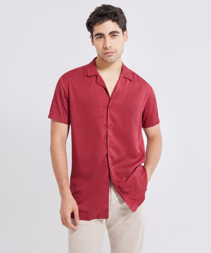 Camisa Hombre Seven M/c Rojo Viscosa 45011895-40048