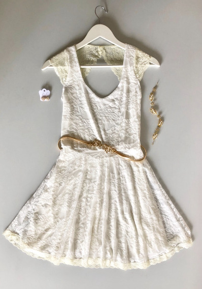 Vestido Corto De Encaje Beige | MercadoLibre ???? Vestido Corto De Encaje Beige | MercadoLibre ????