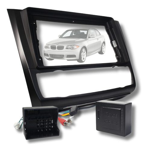 Moldura Do Painel 2din Bmw Series 1 2008 A 2012 C/ Cabos