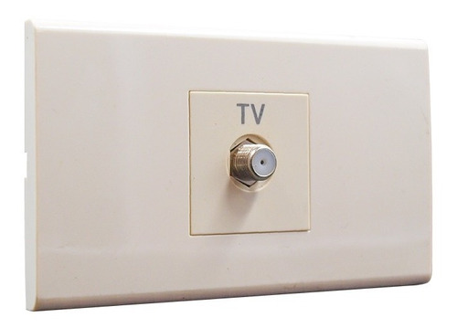 Toma Cable Tv (plastico) Marfil Blanco(2 Unds)