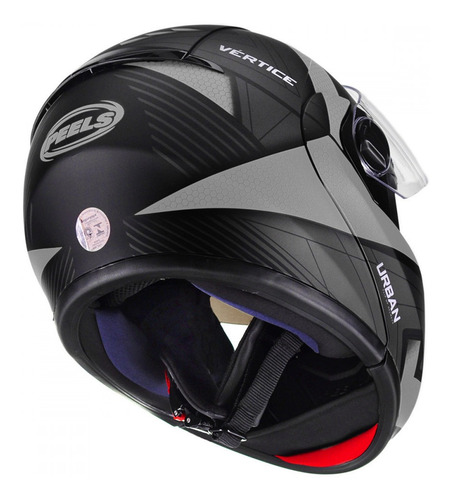 Imagem 5 de 6 de Capacete Peels Urban Vertice Preto Fosco/prata