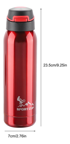 Botella De Acero Inoxidable De 500ml Taza Con Pajita