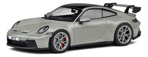 Miniatura Porsche 911 992 Gt3 2021 Cinza 1:43 Solido