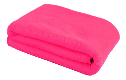 Toalla Medio Baño Microfibra Super Absorbente Suave Rosa Liso