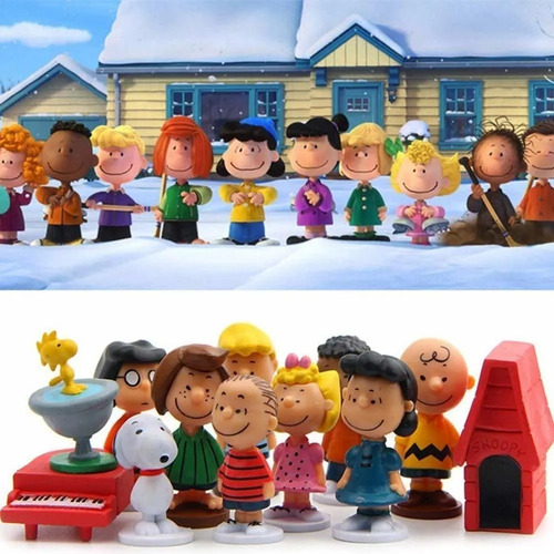 12 Muñecos De Juguete De Snoopy Charlie Brown Con Diseño De