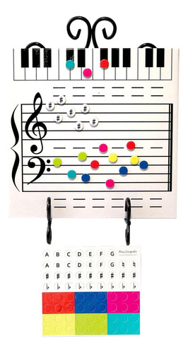 Pizarra Blanca Magnética Para Escribir Símbolos Musicales,