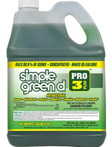 Imagen 1 de 3 de Simple Green D Desinfectante 