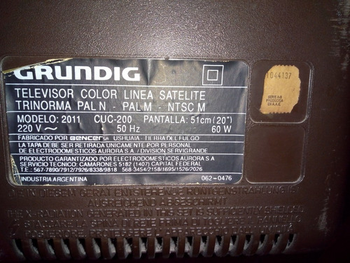Tv Grundig 20 Trinorma Pal -a Reparar-