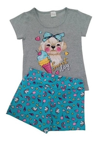 Kit Lote 6 Conjunto Infantil Feminino Juvenil Roupa Menina