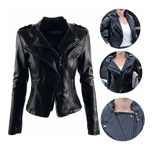 Chaqueta top negra dama
