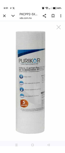 Portafiltro Vaso C/2 Cartuchos Polyspum 10 X2.5 X0.75 Bronce Azul