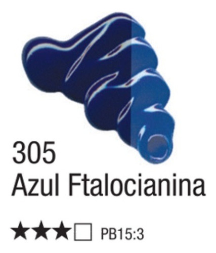 Tinta Óleo Oil Colors Classic Cores Escuras 20ml Acrilex Cor do óleo Azul ftalocianina