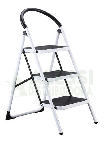 Imagen 1 de 1 de Escalera Con Soporte Ovalado, Pleglable De Aluminio 3 Pisos
