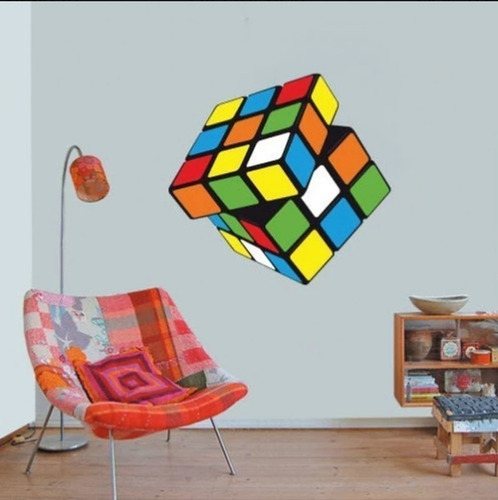 Vinilo Decorativo Cubo De Rubik 