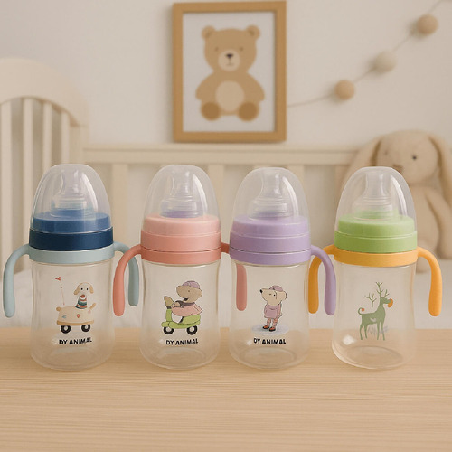 Garrafinha Mamadeira Infantil Com Alça 240ml Bico Silicone