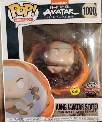 Funko Pop! The Last Airbender #1000: Aang (avatar State) Glo (Usado)