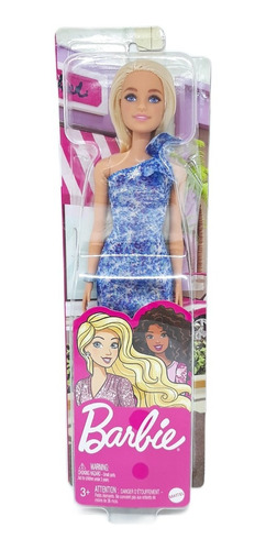 Barbie, Barbie Glitz (brillo), Vestido Azul - Mattel