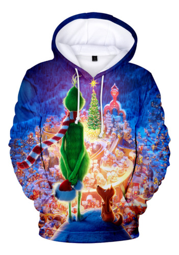 Grinch Sudadera Con Capucha Navidad Halloween Cosplay