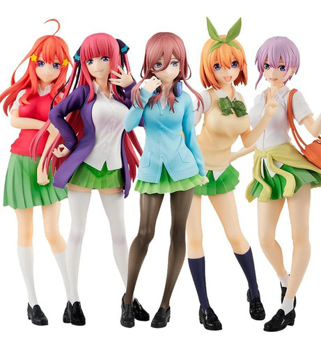 5 Figuras Quintillizas Anime Miku Na Colegialas Ichika Nino