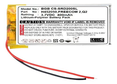 Bateria Cardo Scala Rider Q2 Q-2 Intercomunicador Nova