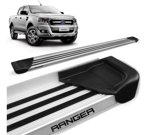 Imagem 1 de 6 de Estribo Lateral Ranger Cd 2013 A 2021 Alumínio Natural A1