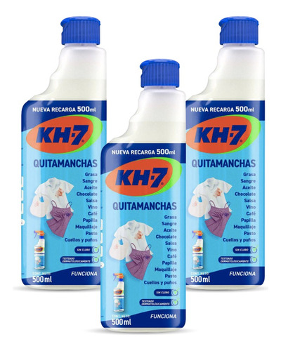 Kh-7 Quitamanchas Recarga Botella 3 X 500 Cc