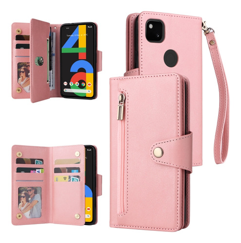 Funda De Teléfono De Cuero Para Google Pixel 4a 4g