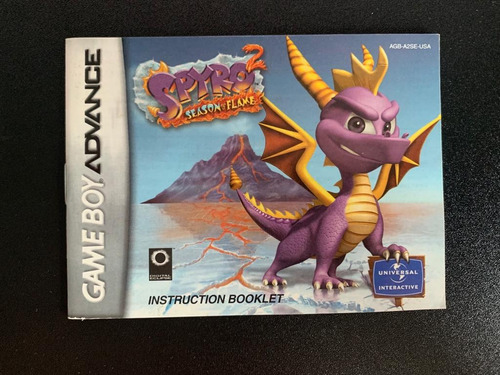 Spyro 2: Season Of Flame Game Boy Advance Manual (Usado)