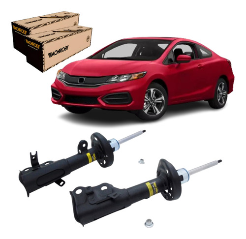 Par Amortecedor Monroe Compatível Com Honda Civic 2013 2015