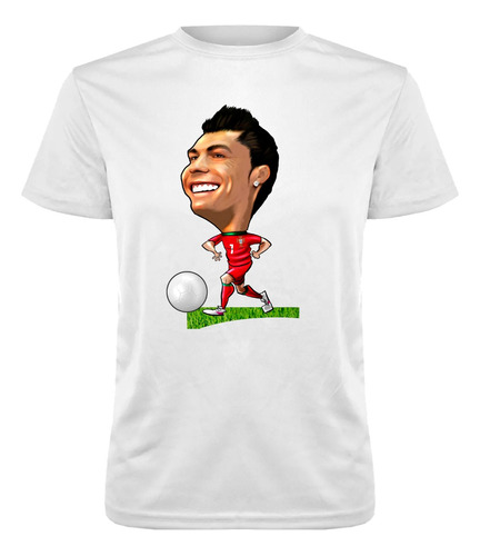 Polera Deportiva Poliéster Niños Diseño Futbol Ronaldo Portu