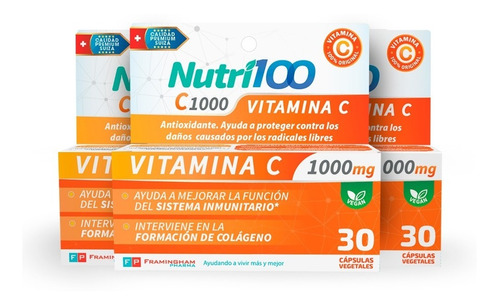 Nutri100 Vitamina C 1000 Mg Vegetales - Suiza Oferta