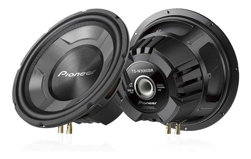Kit 02 Pioneer Cara Preta 350w Rms 12 Pol Ts-w3060br 4 Ohms