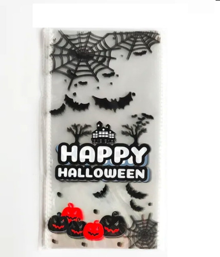 20 Bolsas Celofan Para Dulces Halloween, 13x27cm