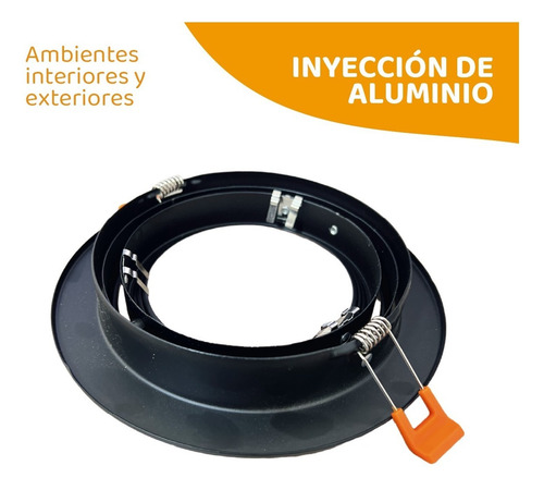 Imagen 3 de 9 de Spot Embutir Ar111 Led Redondo Movil Aluminio Gu10 220v