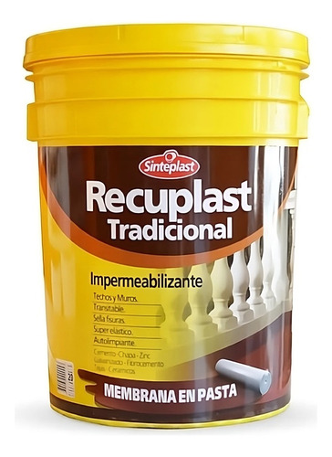 Membrana En Pasta Recuplast Tradicional 20l Calidad Superior