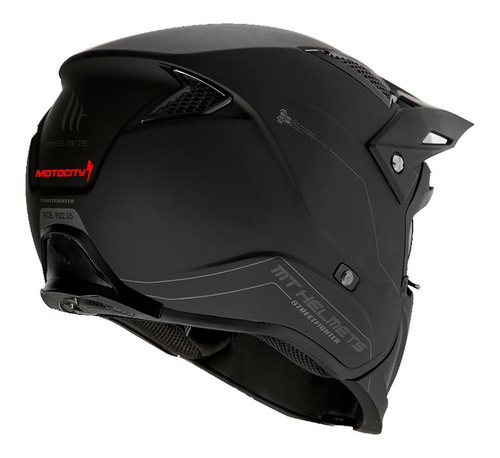 Imagen 3 de 4 de Casco Modular Para Moto Mt Helmets Streetfighter Solid Negro