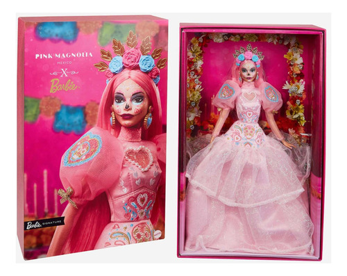 Mattel Barbie Pink Magnolia Día De Muertos 2023 Premium