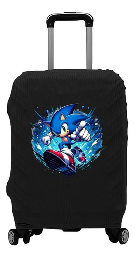 Capa De Mala Viagem Personalizada 8 A 23 Kg Tecido Canelado Preto 1 G - 15 A 23 Kg