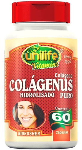 Colágeno Hidrolisado Puro 450mg 60 Capsulas - Unilife