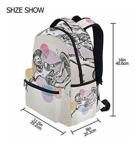 Imagen 7 de 7 de Morral Para Portátil - School Backpack Skeleton With Scooter