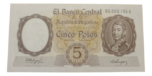 Pesos 5 Coleccion Moneda Nacional Num Bajo Sin Circular Unc