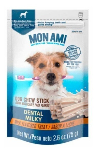 Mon Ami Snack Dental Milk Premium 75gr X3 Unidades
