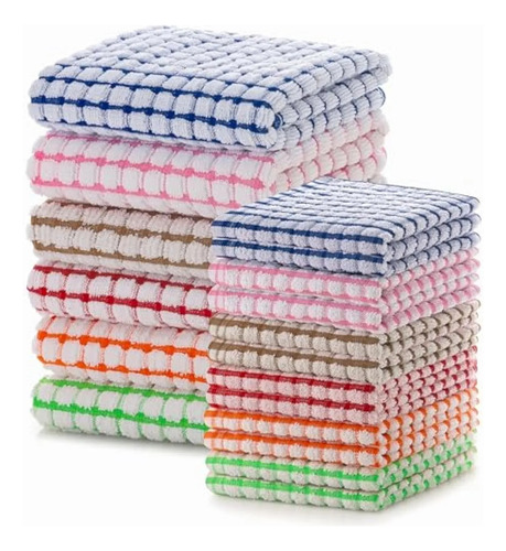 Pack De 12 Paños Cocina Algodon Grueso Sin Fleco 85g 60*40cm